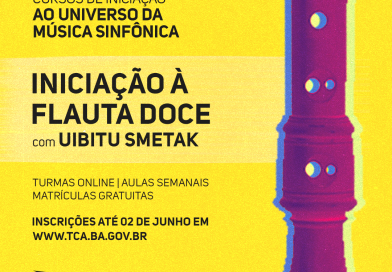 TCA abre inscrições para curso gratuito de “Iniciação à Flauta Doce”
