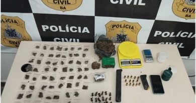 Polícia Civil apreende drogas, munição e carregadores em Santo Antônio de Jesus